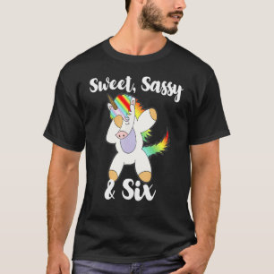 Söt sassi och sex Födelsedagsfest Gir från Unicorn T Shirt