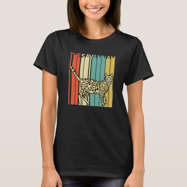 Söt Savannah Katt T Shirt (Framsida)
