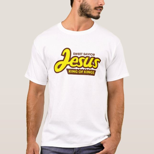 Söt Savior Jesus Kung i Kung T Shirt (Framsida)