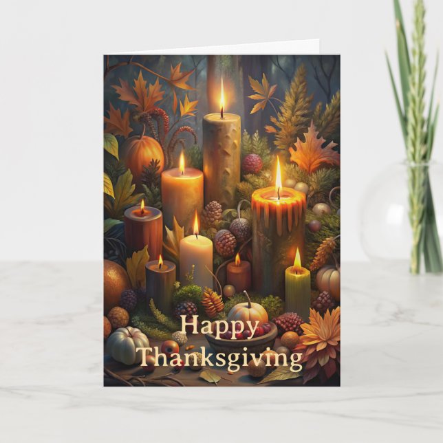 Söt scen för Thanksgiving Helgkort (Framsida)