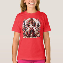 Söt scen med japansk geisha t shirt