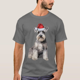 Söt Schnauzer Hund Älskare Rolig Jul T Shirt