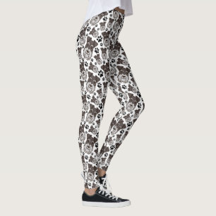 Söt Schnauzer Miniatyr Pet Puppy Hund Leggings