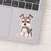 Söt Schnauzer specialskuren vinyldekal