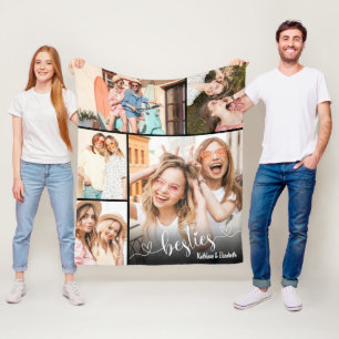 Söt script för bästa vänner Bästa vän foto Fleecefilt