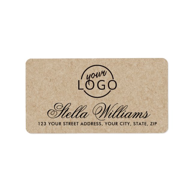 Söt script logotyp Kraft look returadress Adressetikett (Framsidan)