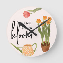 Söt Script Plant Grow Bloom Tulip