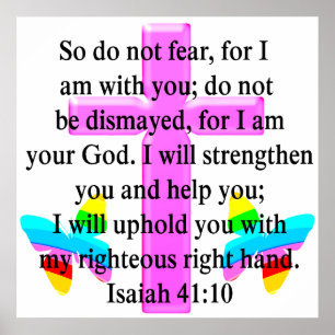 SÖT SCRIPTURE ISAIAH 41:10 DESIGN POSTER