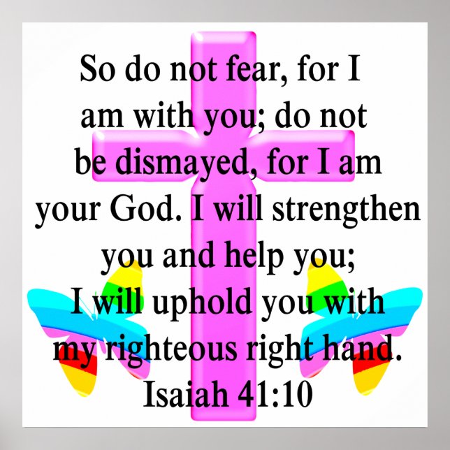 SÖT SCRIPTURE ISAIAH 41:10 DESIGN POSTER (Framsidan)