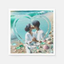 Söt Sea Glass Photo Bröllop