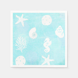 Söt Seaside Beach Theld Seashell Pappersservett