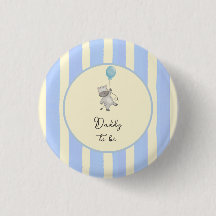Söt Sebra Och Blå Ballong Vattenfärg Baby Shower