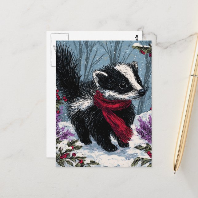 Söt segment i vinter vykort (Fram/Back In Situ)