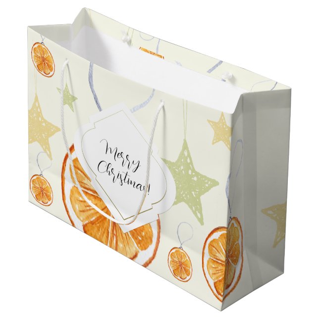 Söt semester orange och stjärnor på beige (Framsidan Vinklad)