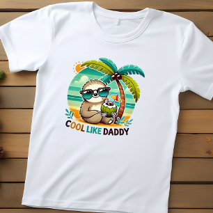 Söt sengångare cool som pappa under palmen t shirt