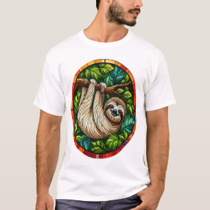 Söt sengångare glasmålning prydnad t shirt