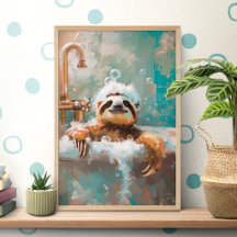Söt sengångare i bubbelbadsposter