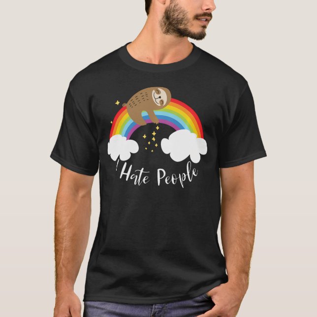 Söt sengångare - Jag hatar människor T Shirt (Framsida)