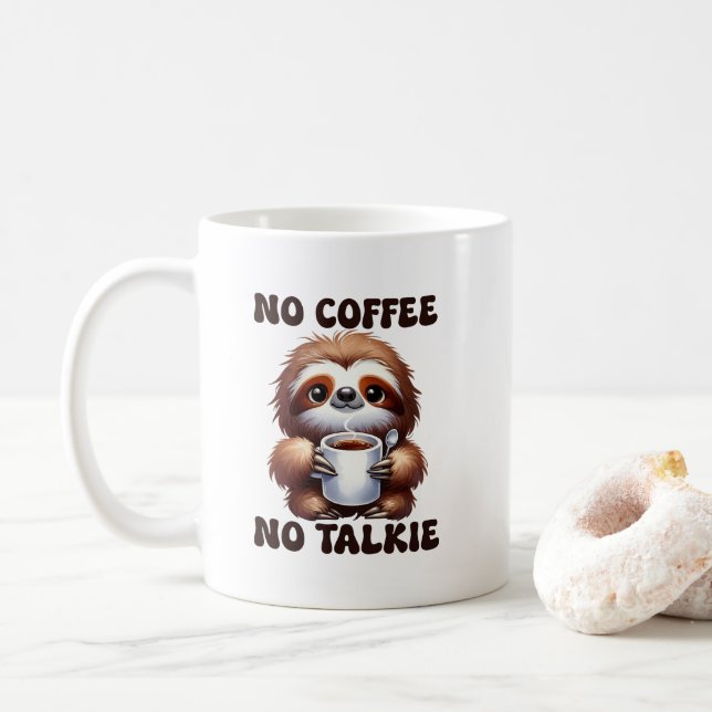 Söt sengångare kaffesnack ordkonst  kaffemugg (Med munk)