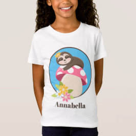 Söt sengångare lägg till namn flickor t shirt