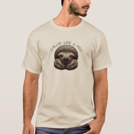Söt sengångare som chillar som ett proffs t shirt