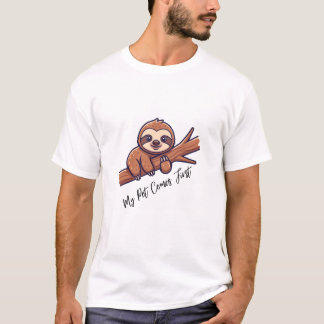 Söt sengångare som hänger på träd T-shirt