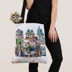 Söt Senior Dam - se bak! Tote Bag Tygkasse