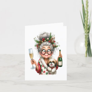 Söt Senior Helgdag Kort