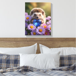 Söt septemberiggelkott med safirhjärta canvastryck