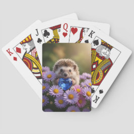 Söt septemberiggelkott med safirhjärta casinokort