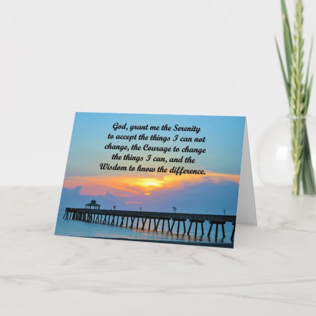 SÖT SERENITY PRAYER GREETARD KORT (Framsida)