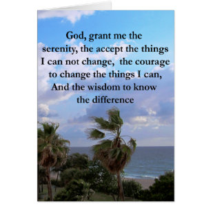 SÖT SERENITY PRAYER HANDFLATAN TRÄD PHOTO DESIGN HÄLSNINGSKORT