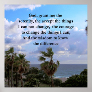 SÖT SERENITY PRAYER HANDFLATAN TRÄD PHOTO DESIGN POSTER