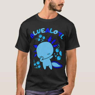 Söt serie blå axolotl bebis skämt t shirt