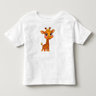 Söt serie-giraff står glatt t shirt