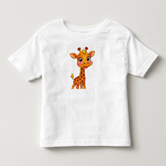 Söt serie-giraff står glatt t shirt (Framsida)