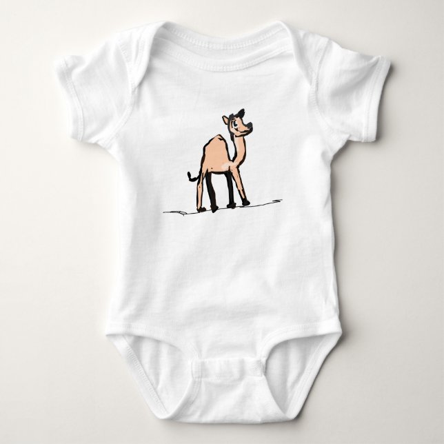 Söt serie kamel baby bodysuit t shirt (Framsida)