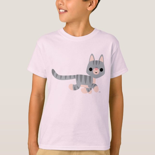 Söt serie katt barn t-shirt (Framsida)