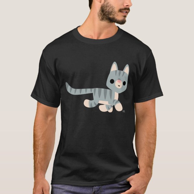 Söt serie-katt t-shirt (Framsida)