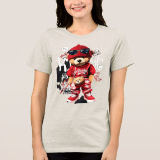 Söt serie nallebjörn damt-shirt t shirt