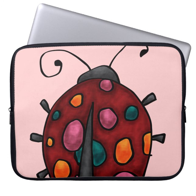 Söt serie nyckelpiga laptop sleeve (Framsidan)