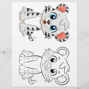 Söt serie tiger målarbild