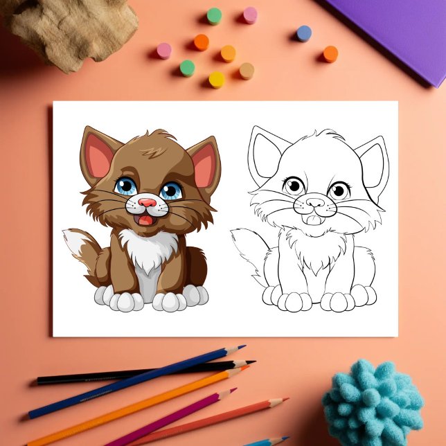 Söt serie tiger målarbild reklamblad (Skapare uppladdad)