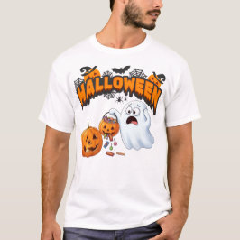 Söt serieande spöke och spilld godispumpa t shirt