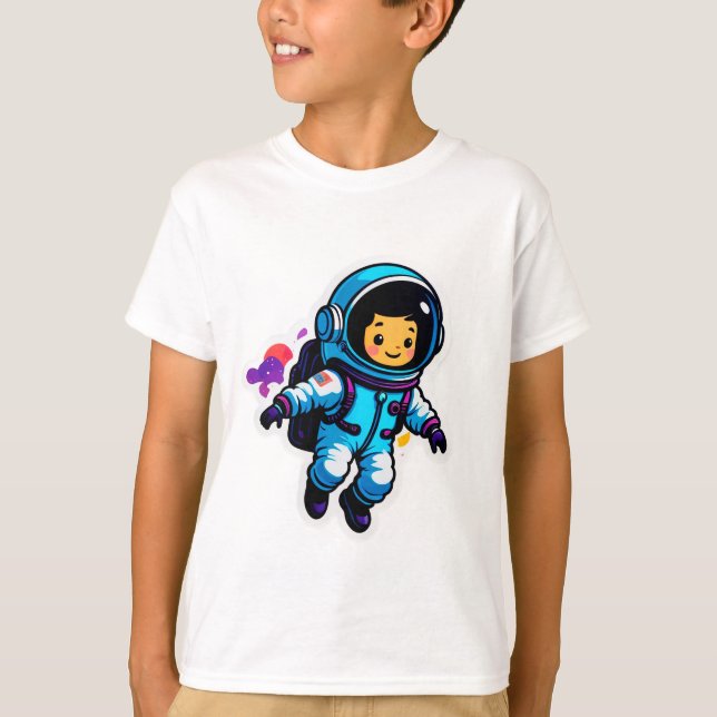 Söt serieastronaut t shirt (Framsida)