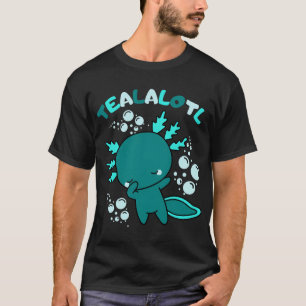 Söt seriebebis teal Axolotl ordlek T Shirt