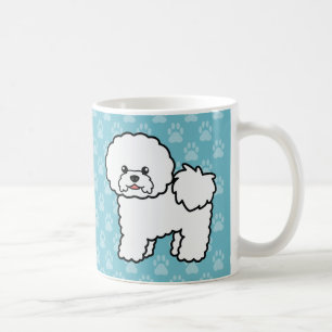 Söt seriebild av Bichon Frise-hund Kaffemugg