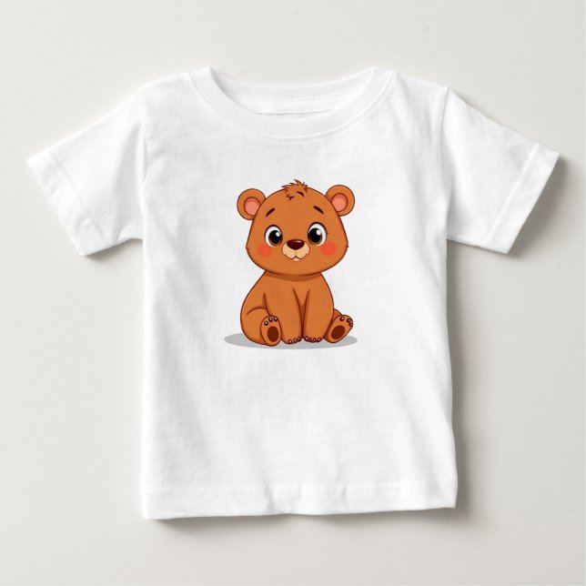 🧸 Söt seriebjörn baby djur present ✨ T Shirt (Framsida)