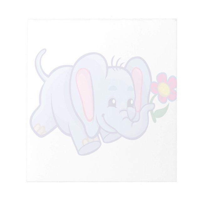 Söt serieelefant anteckningsblock (Framsida)
