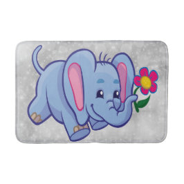 Söt serieelefant badrumsmatta